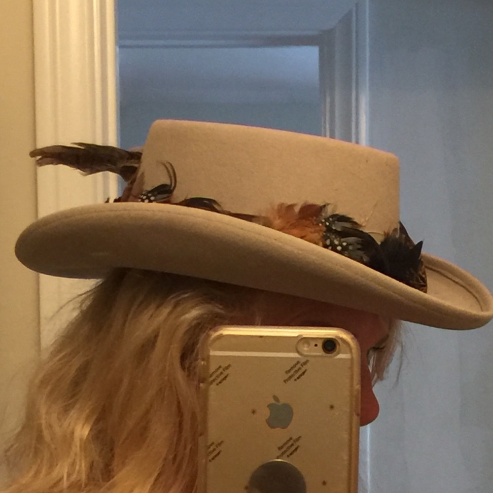 NWT Vintage- Dorfman Pacific - Feather Hat -SM - Picture 6 of 7